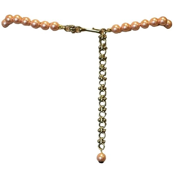 Heidi Daus NWOT Glorious Garden Peach Beaded Crystal Pendant Necklace With Exten - Picture 11 of 15